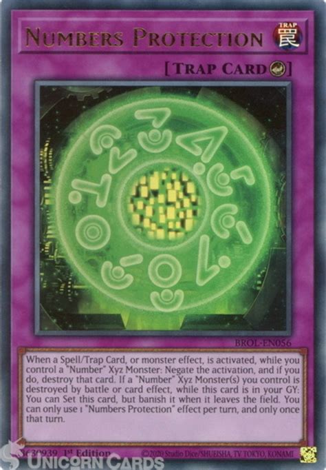 BROL EN056 Numbers Protection Ultra Rare 1st Edition Mint YuGiOh Card