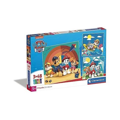 Clementoni 25291 Puzzles Pat Patrouille 3x48 Pièces Jeu Edu