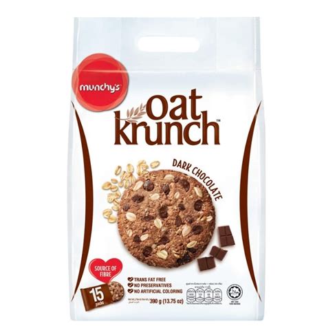 ขนม โอ๊ตครั้นช์ คุกกี้ ช็อกโกแลต คุกกี้ข้าวโอ๊ต 15ชิ้น Munchy S Oat Krunch Biscuit Chocolate