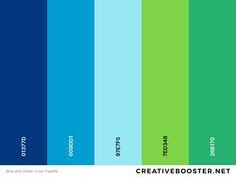 Blue and Green Color Palette | Blue colour palette, Website color ...