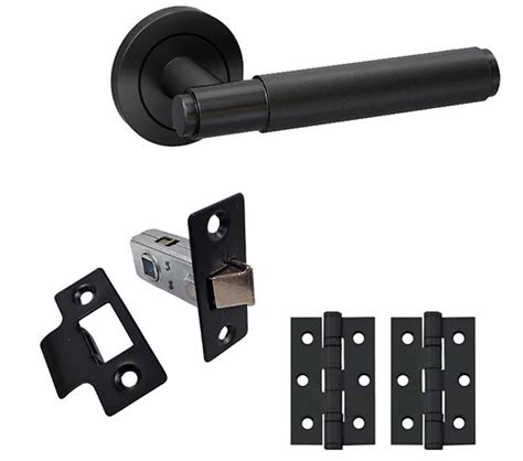 Intelligent Hardware Knurled Latch Pack Including Handles On Round Rose