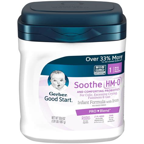 Gerber Good Start Soothe Non-GMO Powder Infant Formula, Stage 1 30.6 oz ...