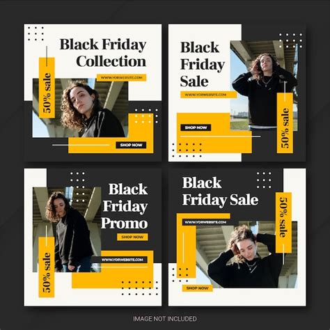 Premium Psd The Black Friday Campaign Instagram Post Bundle Template