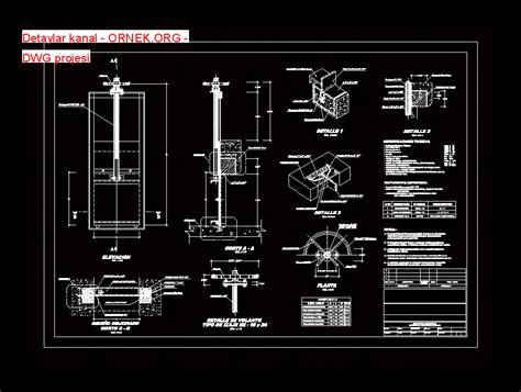 Detaylar Kanal Dwg Projesi Autocad Projeler