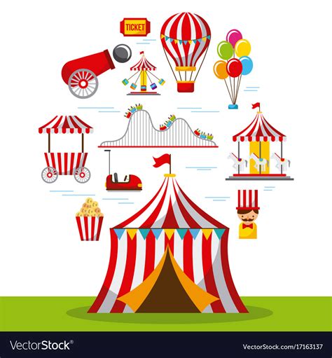 Carnival Fun Fair Festival Circus Park Royalty Free Vector