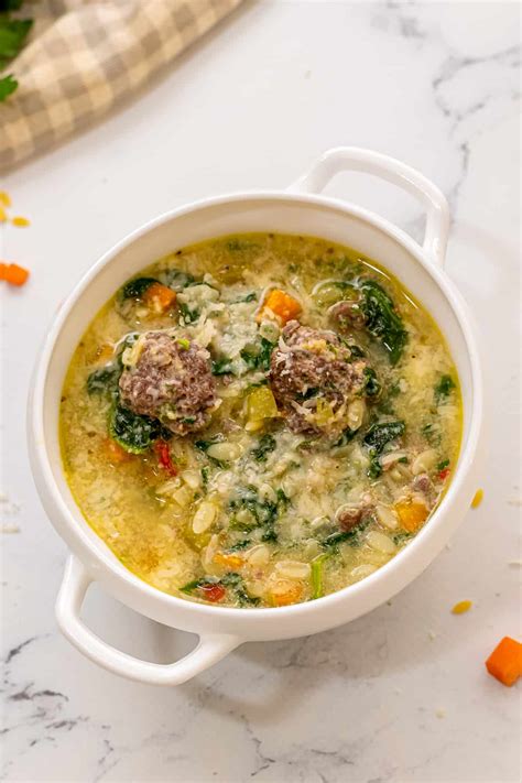 Italian Wedding Soup With Homemade Meatballs