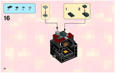 LEGO Instructions For Set 21106 Micro World The Nether Minecraft