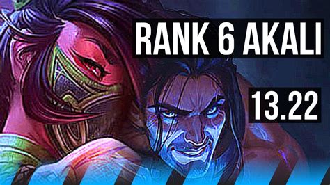 AKALI Vs SYLAS MID 13 1 3 Rank 6 Akali Legendary 600 Games