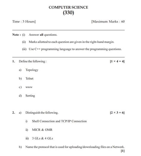 Download Nios Senior Secondary Previous Year Question Papers