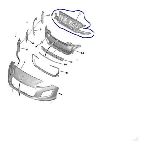Armadura Para Choque Dianteiro Peugeot Novo E Original Lelac Parts