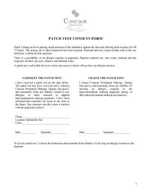 Patch Test Waiver Form Template Complete With Ease Airslate Signnow