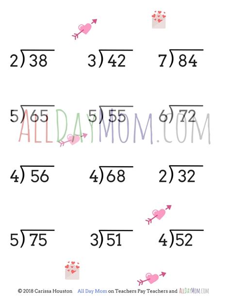 Long Division Worksheets 4th Grade Division Free Printable Worksheets