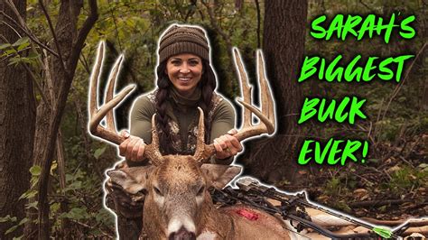 Sarah S Biggest Buck Ever Small Property Iowa Bow Kill Bowmar