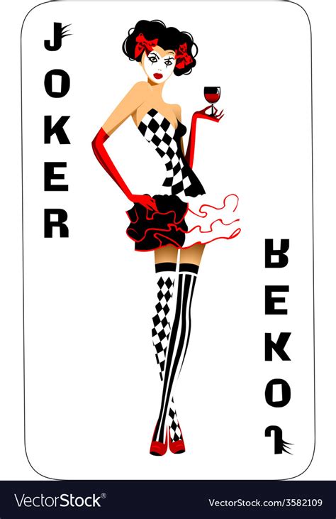 Joker card design Royalty Free Vector Image - VectorStock