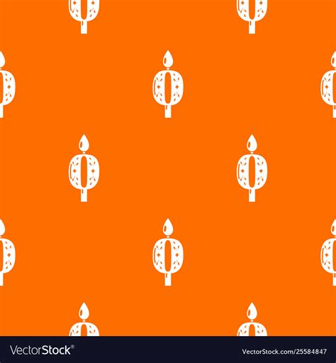 Candle Numbering Pattern Orange Royalty Free Vector Image