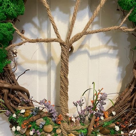 Front Door Wreath Tree Of Life Etsy