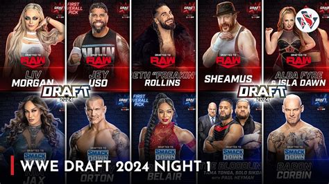 Wwe Draft 2024 Night 1 Results Wwe Draft Night 1 26 April 2024 Youtube