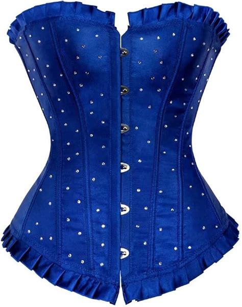 Korsett Corsage Bustier Damen Vollbrust Neckholder Top Mit träger