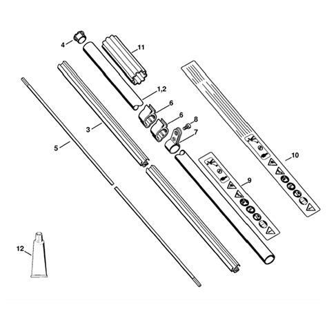 Stihl Fs Brushcutter Fs R Parts Diagram Drive Tube Assembly