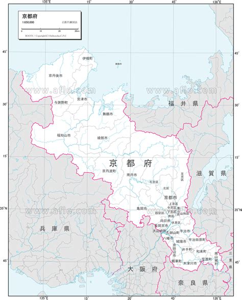 京都府 白地図 ベクター地図素材のダウンロード販売 アフロモール