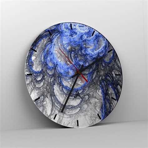 Horloge Murale En Verre X Cm Silencieuse Abstraction Moderne Wall