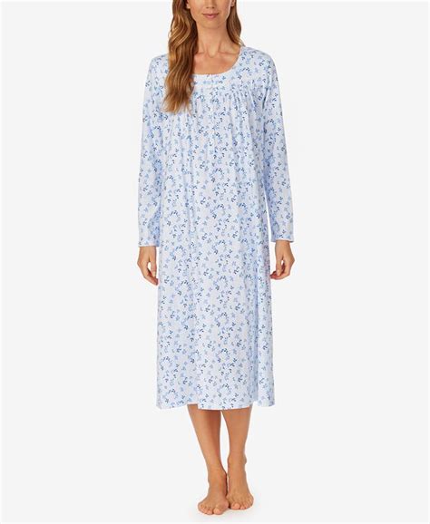 Eileen West Long Sleeve Knit Cotton Ballet Nightgown Macys