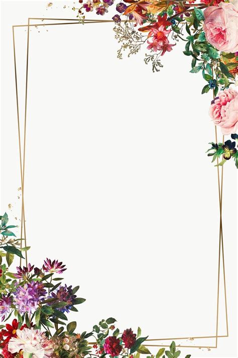 Gold frame on flower bouquets background | free image by rawpixel.com ...