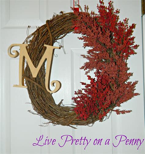 Easy Fall Wreath Diy Tutorial Live Pretty On A Penny