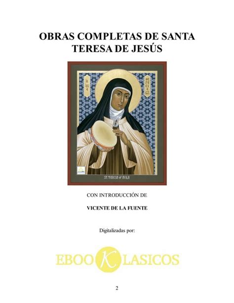 Obras Completas De Santa Teresa Santa Teresa De Jes S Pdf