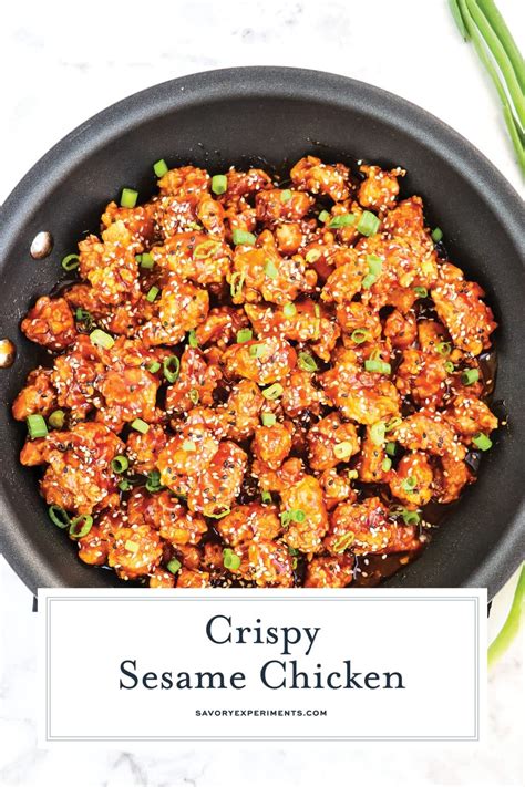 Crispy Sesame Chicken Recipe Savory Experiments