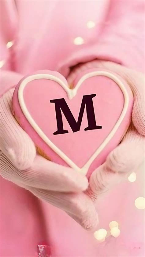 M Ke Naam Se Pink Heart Hd Phone Wallpaper Peakpx