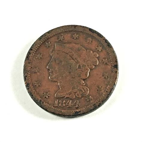 1844 Braided Hair Large Cent Property Room