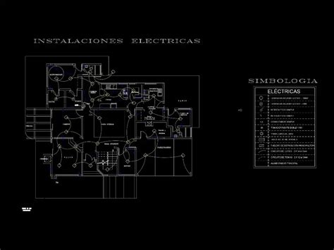 Instalacion Domiciliaria Electrica En AutoCAD Librería CAD