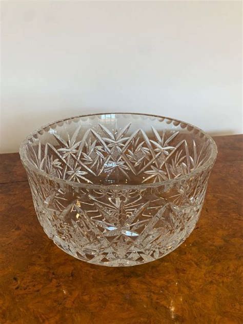 Fantastic Quality Antique Edwardian Cut Glass Fruit Bowl in Antique ...