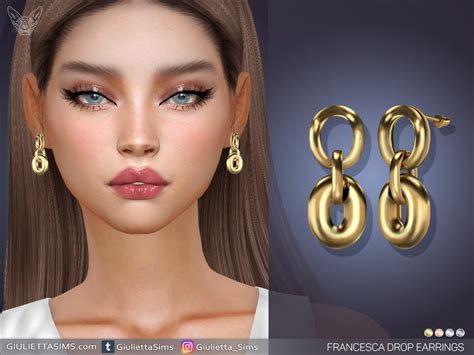 The Sims Resource Francesca Drop Earrings