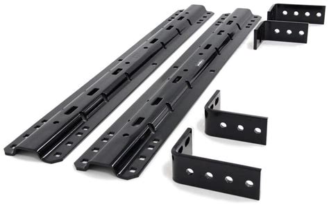 Curt Universal Fifth Wheel Base Rails with Installation Kit - Gloss ...