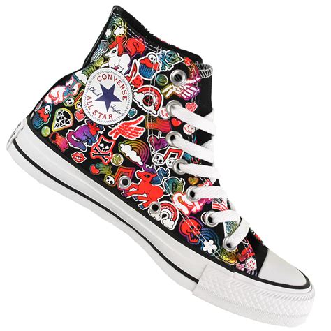 Converse All Star Sticker Print Hi Can 542493c Blackmulti Fun