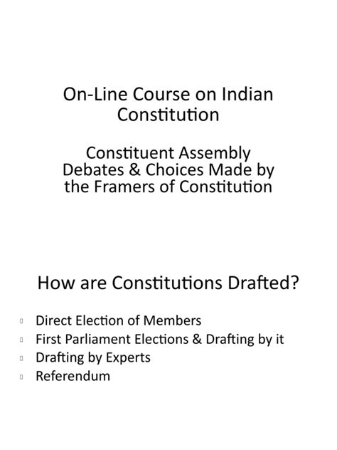 2-Constituent Assembly Debates & Choices | PDF | Government Of India ...