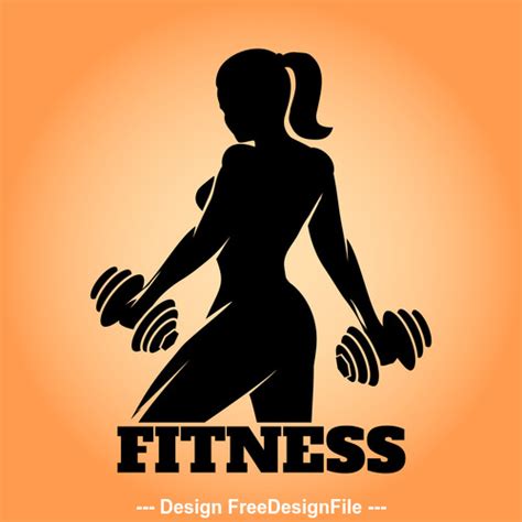 Fitness Woman silhouette vector free download