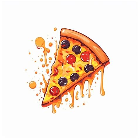 Premium Photo There Is A Slice Of Pizza With Olives And Cheese On It