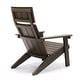 LUE BONA Outdoor Traditional Curve Back Plastic Adirondack Chair Patio