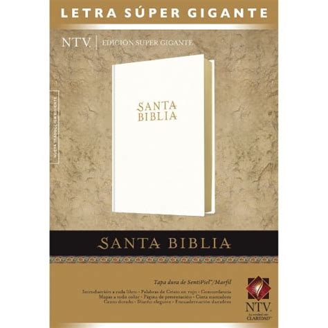 Biblia Ntv Letra Super Gigante Tapa Dura Blanca Librer A Kyrios