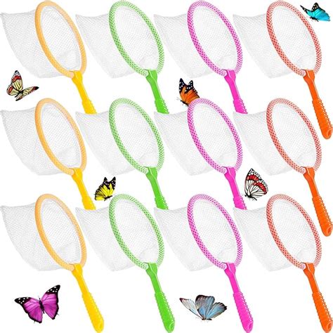 12 Pieces Mini Bug Catcher Nets Colorful Bug Nets Insect