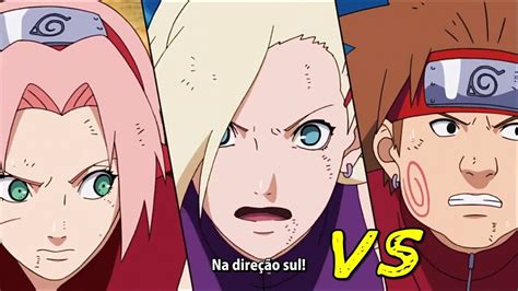 Resumo Sakura Ino E Chouji Vs Time Da Areia No Exame Chunin Naruto