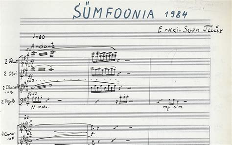 The 10 Symphonies Of Erkki Sven Tüür Part 1 Symphony No 1 5 4