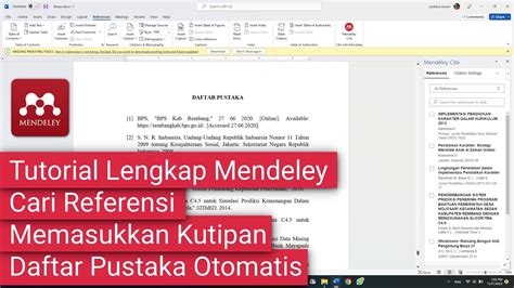 Tutorial Lengkap Menggunakan Mendeley Di Word Campuspedia News Hot