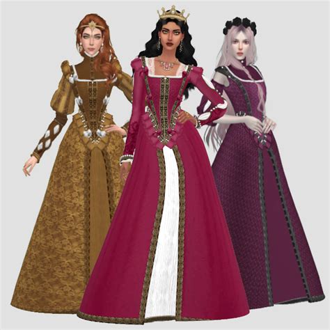 Sims 4 CC Tudor Dress