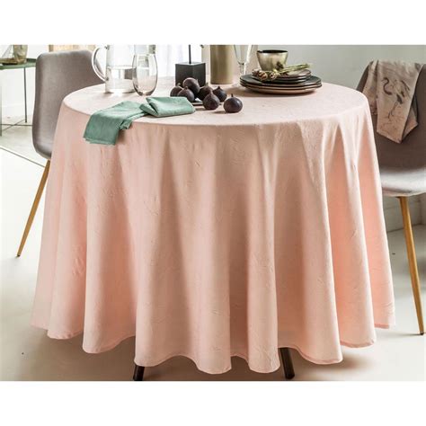 Nappe Ovale Polyester Froissé Rose Clair Nappes Pas Cher