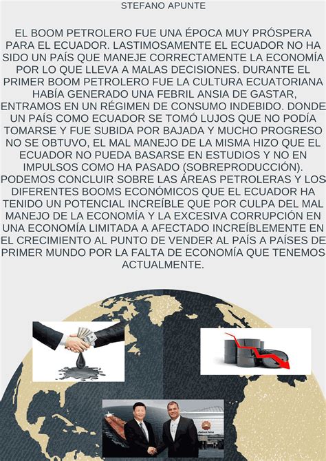 Boom Petrolero En El Ecuador Schemi E Mappe Concettuali De Storia