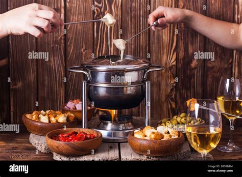 The cheese fondue Stock Photo - Alamy